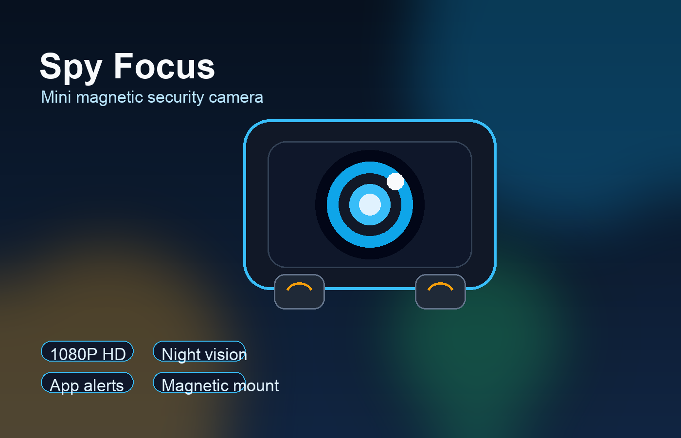 Spy Focus mini magnetic security camera with app monitoring